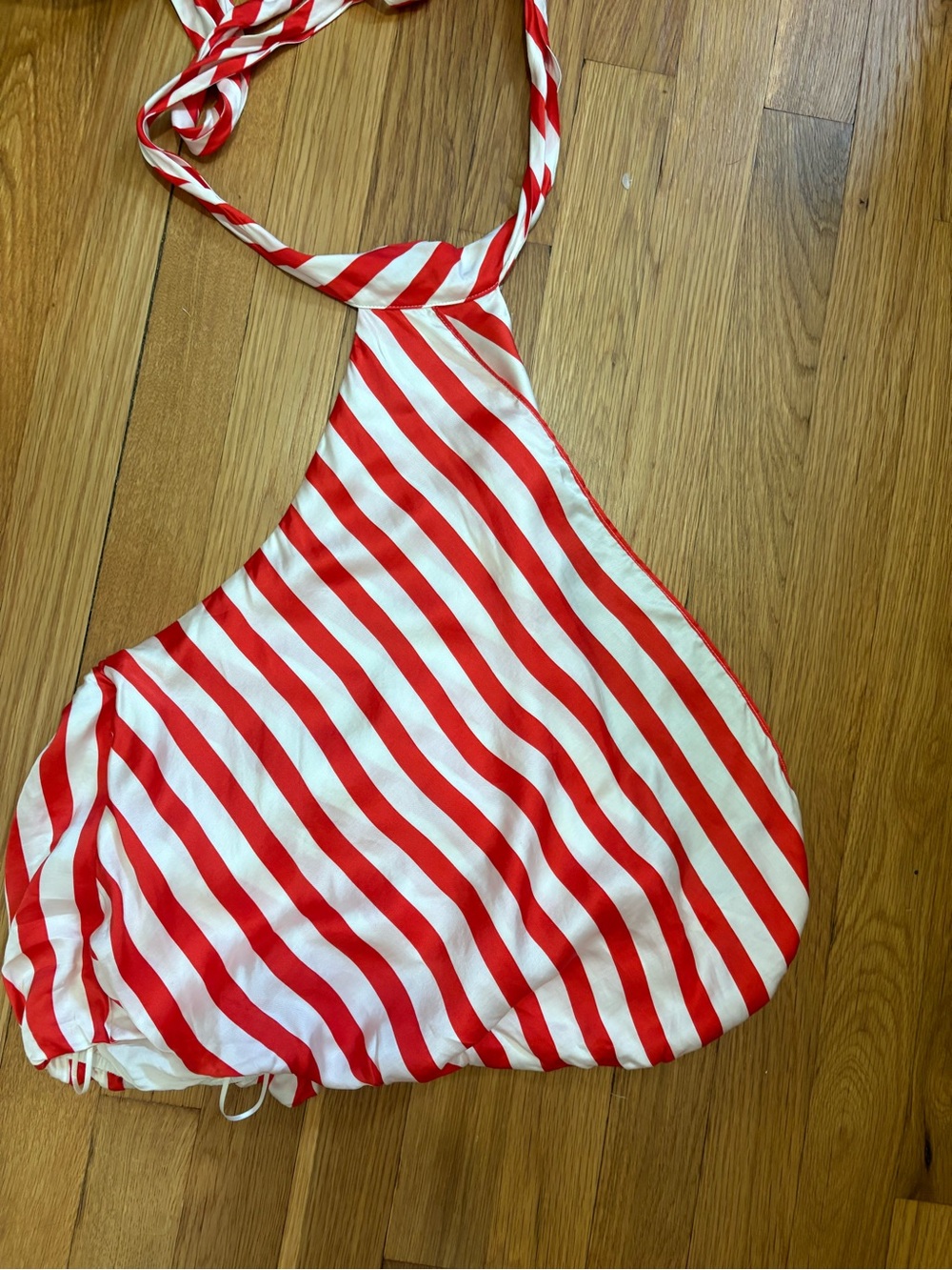 Maeve Red and White Striped halter top